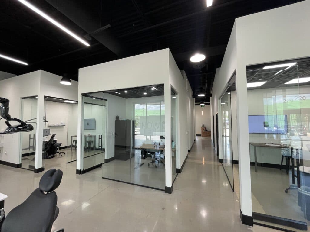 Commercial electrical work at a dental office