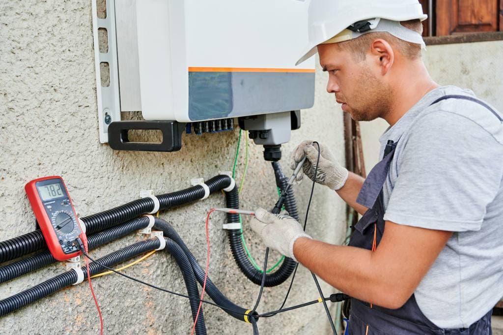 A photo of an electrician