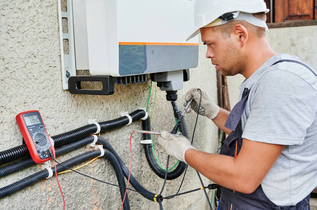 A photo of an electrician