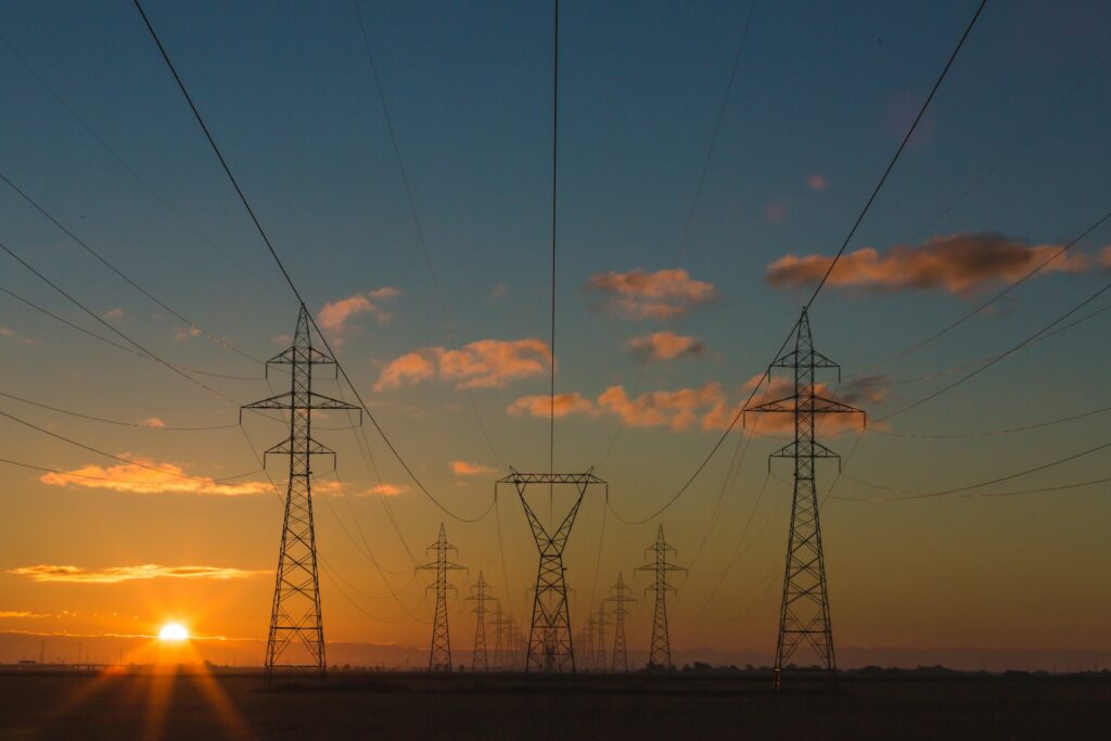 A photo of power lines