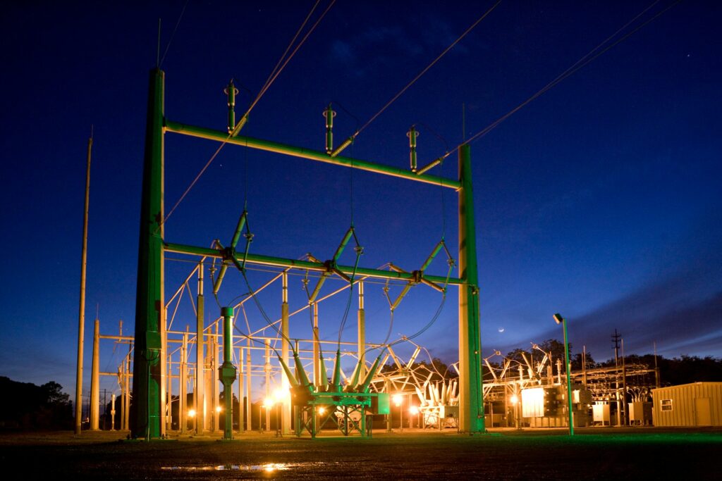 A photo of power lines