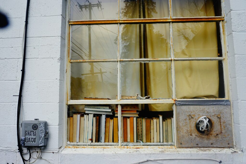 A close up photo of a window