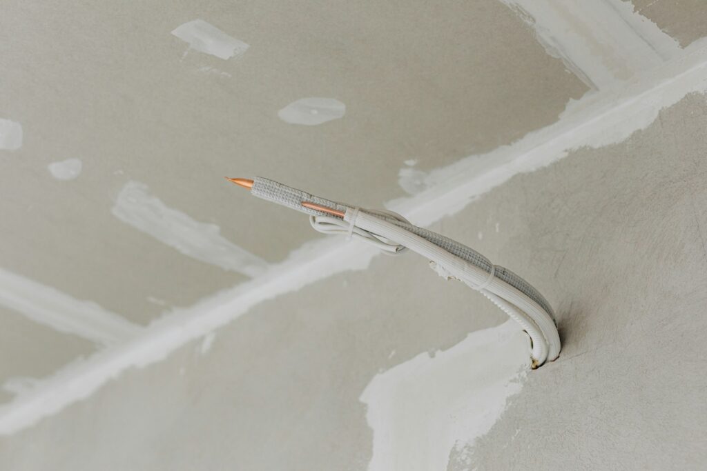 A wire on a wall