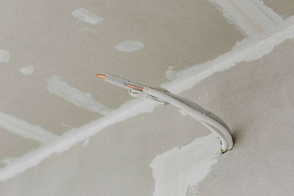 A wire on a wall